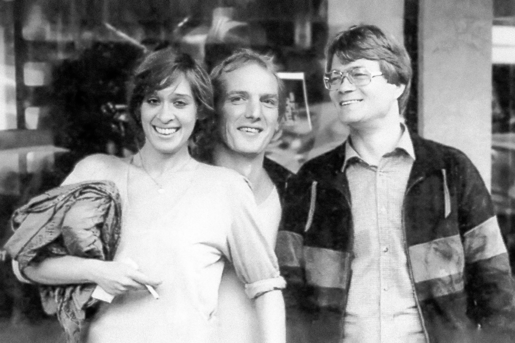 Alisha Saltzman (Perle der Karibik'), Manfred Stelzer und Diethard Wandtland ('Monarch') auf den Internationalen Hofer Filmtagen, 1980, Archiv Beatrice Stammer