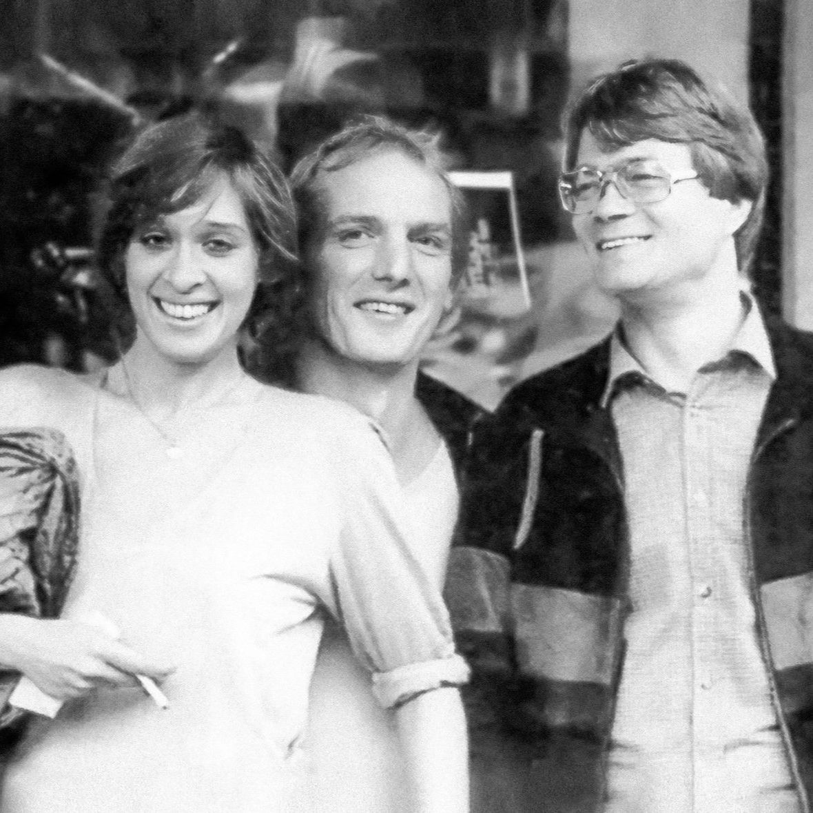 Alisha Saltzman (Perle der Karibik'), Manfred Stelzer und Diethard Wandtland ('Monarch') auf den Internationalen Hofer Filmtagen, 1980, Archiv Beatrice Stammer