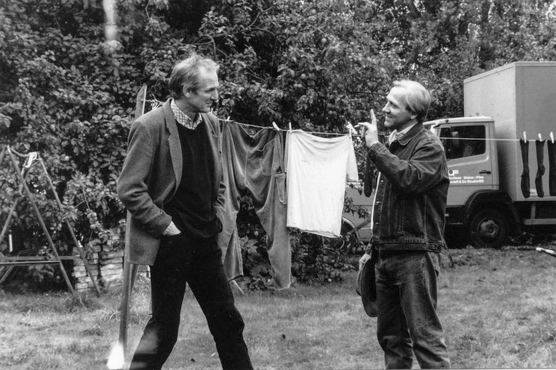 bei Dreharbeiten mit Karl Kranzkowski zu »Der Fremde« (1997) (c) Christine Pausch